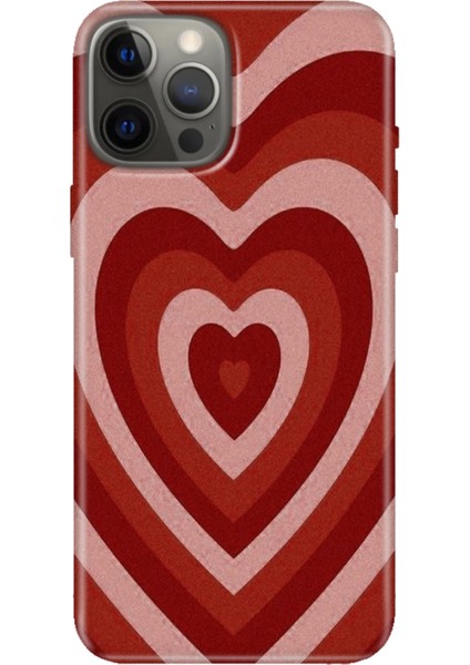 Apple iPhone 12 Pro Kılıf Tasarım Baskılı Silikon Mat Kalp