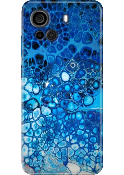 Casper Via F30 Uyumlu Kılıf Desenli Silikon Renkli Tpu Uv Derin Mavi