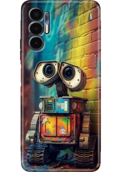 Tecno Pova 3 Kılıf (LF7N) Uyumlu Renkli Baskı Desen Esnek Silikon Robotic