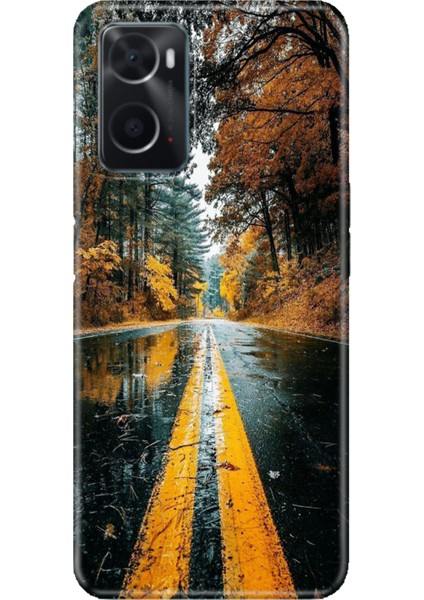 Oppo A76 Kılıf Silikon Tasarım Stok Korku Yolu