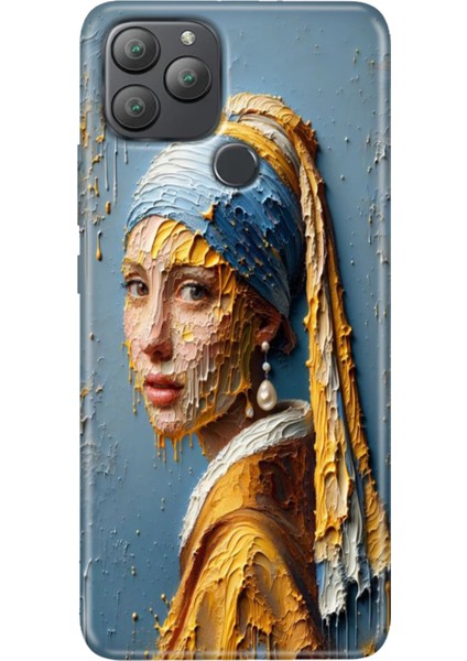 General Mobile Gm 22 Plus Kılıf Desenli Esnek Silikon Uv Inciküpeli