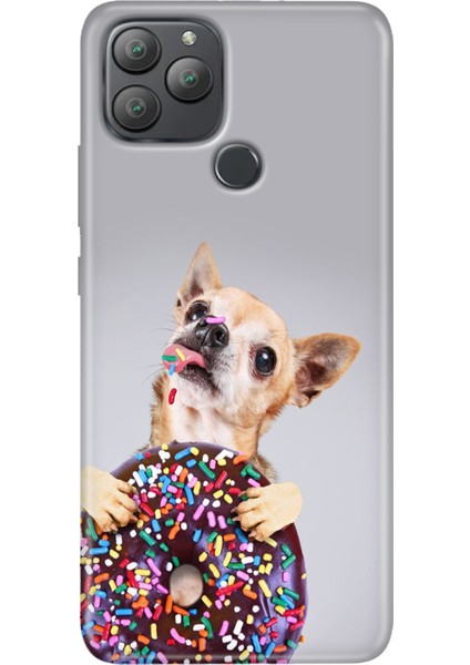 General Mobile Gm 22 Plus Kılıf Desenli Esnek Silikon Uv Donut Dog