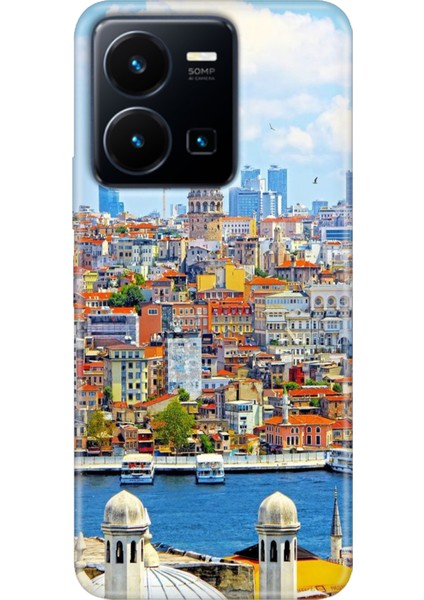 Vivo Y22S -Y35 Kılıf Desenli Kapak Renkli Tpu Uv Istanbul