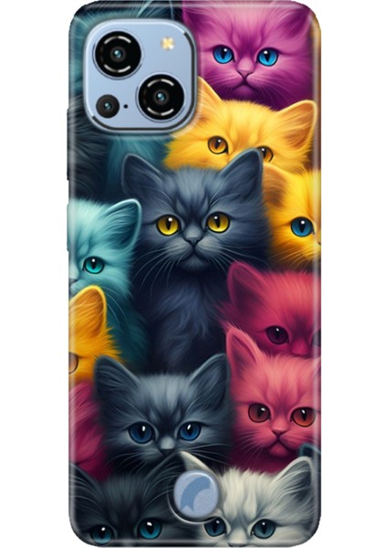 Reeder S23 Pro Max Kılıf Desenli Kapak Baskı Uv Kedi Ordusu