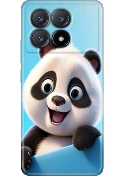 Xiaomi Poco X6 Pro Kılıf Renkli Esnek Silikon Panda