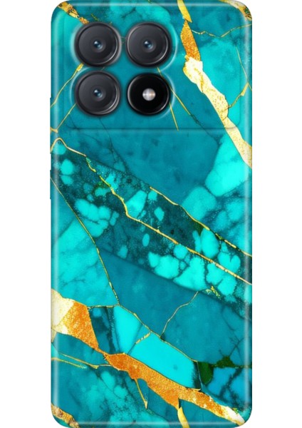 Xiaomi Poco X6 Pro Kılıf Renkli Esnek Silikon Prag Mermer