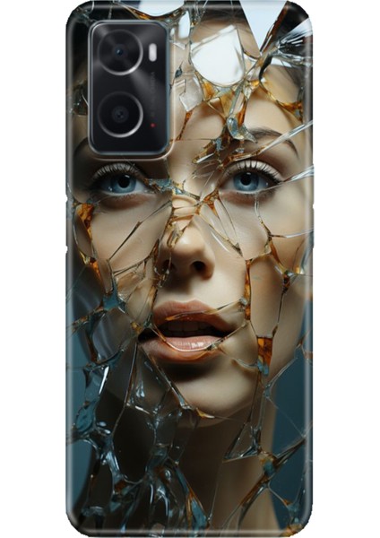 Oppo A76 Kılıf Silikon Tasarım Stok Cam Kırığı