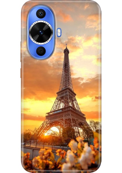 Huawei Nova 12S Kılıf Desenli Kapak Renkli Tpu Uv Eyfel