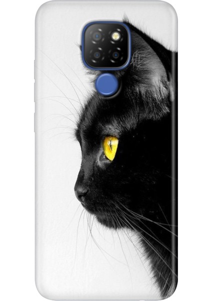 General Mobile Gm 20 Kılıf Desenli Silikon Case Uv Kedi Bakışı