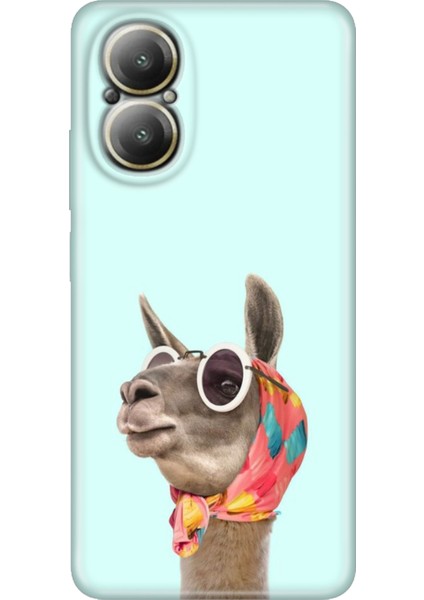 Realme 12 Lite Kılıf Renkli Rubber Baskılı Silikon Deve