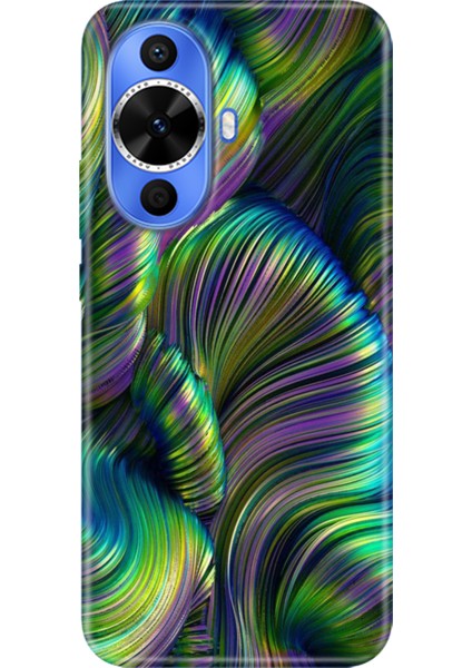 Huawei Nova 12S Kılıf Desenli Kapak Renkli Tpu Uv Holographic