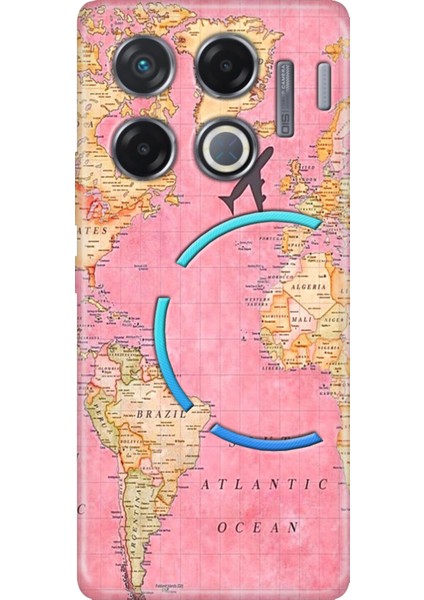 Infinix Gt 20 Pro Kılıf Renkli Esnek Silikon Map