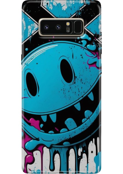 Samsung Galaxy Note 8 Kılıf Renkli Temalı Note8 Silikon Vintage Wall