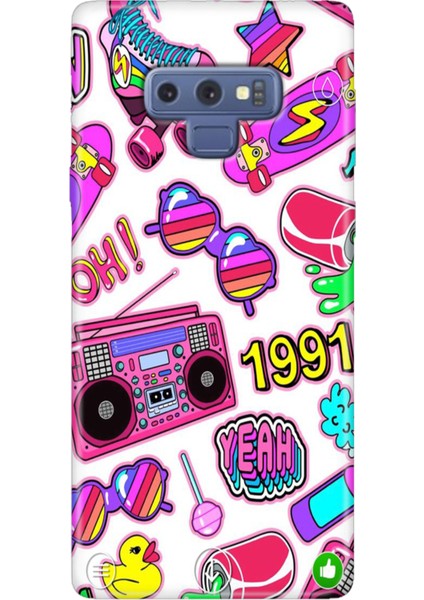 Samsung Galaxy Note 9 Kılıf Renkli Esnek Silikon 90'lar