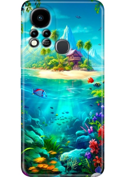 Infinix Hot 11S Uyumlu Kılıf Renkli Tpu Silikon Island