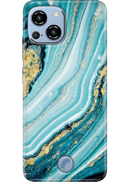 Reeder S23 Pro Max Kılıf Desenli Kapak Baskı Uv Simli Taş