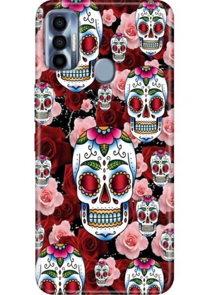 Tecno Spark 7 Pro Kılıf Renkli Silikon Kabile