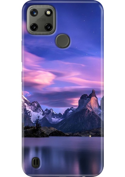 Realme C21Y - Realme C25Y Kılıf Desenli Kapak Renkli Tpu Uv Kuzey
