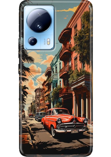 Xiaomi Mi 13 Lite Kılıf Desenli Mi 13 Lite Design Silikon Küba