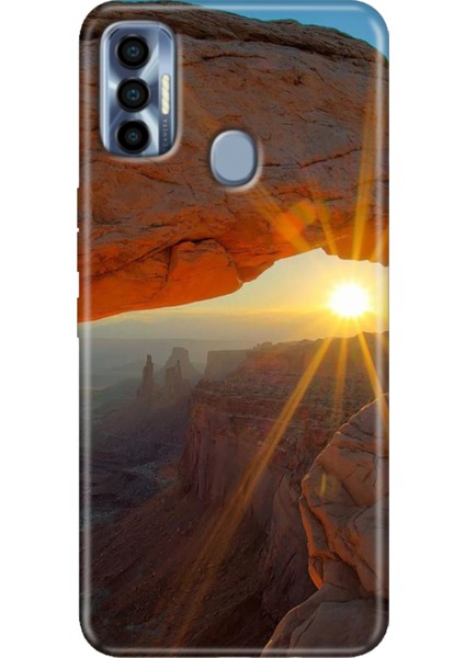 Tecno Spark 7 Pro Kılıf Renkli Silikon Sun