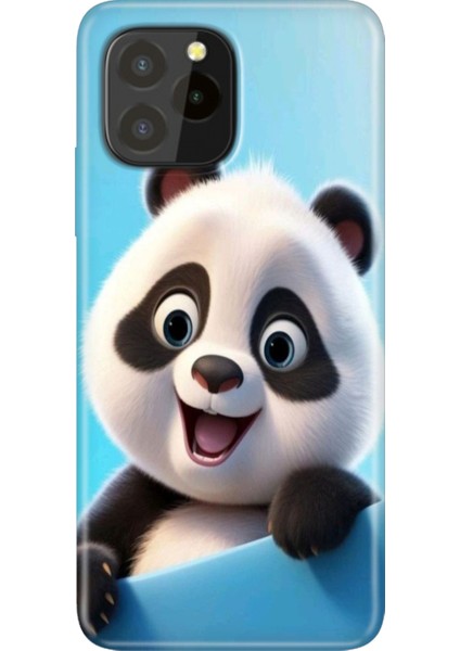Oukitel C21 Pro / Plus Uyumlu Kılıf Desenli Silikon Renkli Tpu Uv Panda