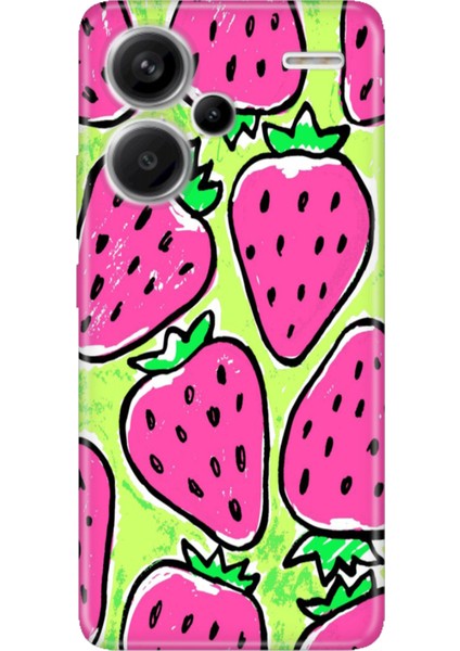 Xiaomi Redmi Note 13 Pro Plus 5g Kılıf Tasarım Outlet Silikon Çilek