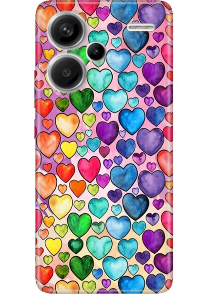 Xiaomi Redmi Note 13 Pro Plus 5g Kılıf Tasarım Outlet Silikon Kalp Çizim