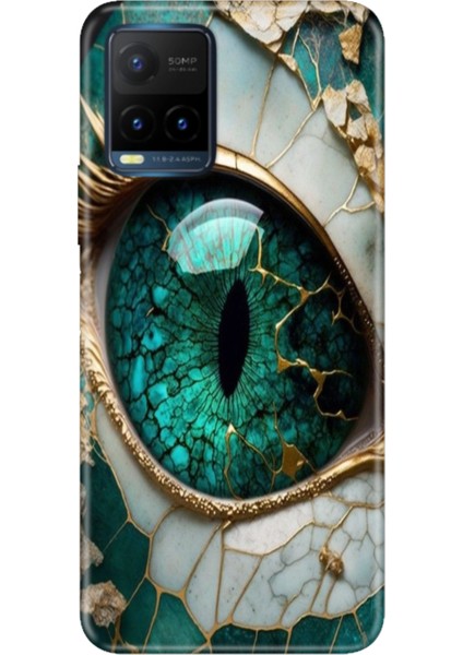 Vivo Y21S Uyumlu Kapak Kılıf Desenli Kapak Renkli Tpu Uv Tanrıça Gözü
