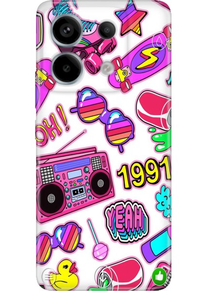 Redmi Note 13 Pro 5g / Poco X6 Kılıf Renkli Esnek Silikon 90'lar