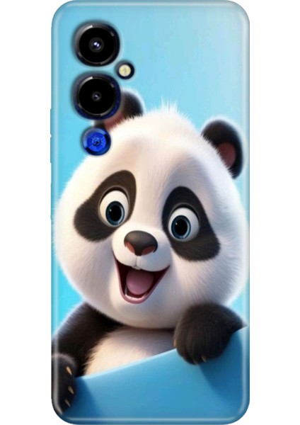 Tecno Pova 4 Pro Kılıf Renkli Temalı Pova 4 Pro Silikon Panda