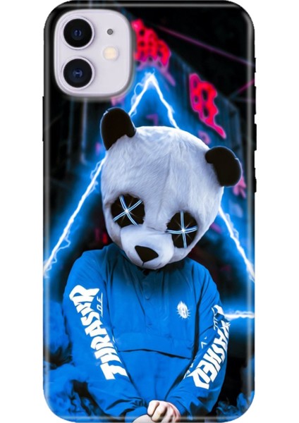 Apple iPhone 11 Kılıf Renkli Temalı iPhone 11 Silikon Cool Panda