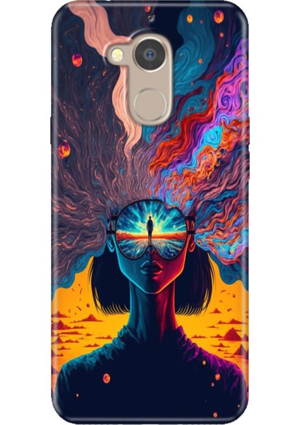 General Mobile Gm 8 Uyumlu Kılıf Desenli Silikon Renkli Tpu Uv Girdap