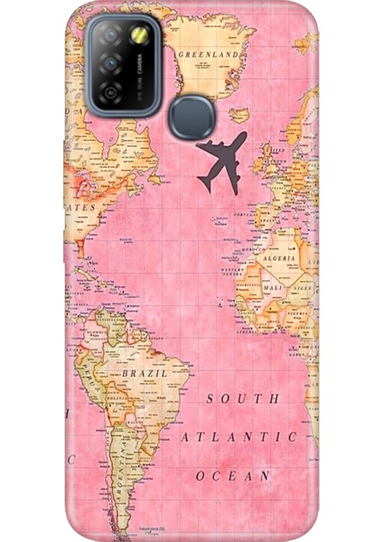 Infinix Smart 5 Uyumlu Kılıf Renkli Smart 5 Silikon Map