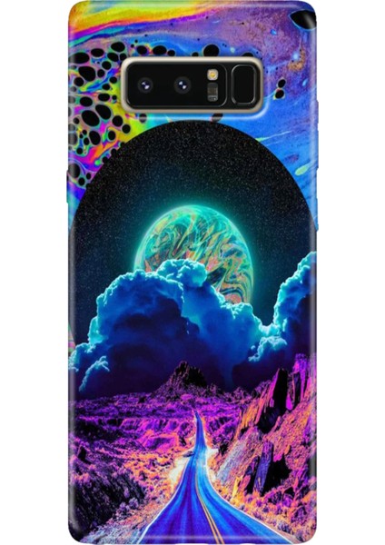 Samsung Galaxy Note 8 Kılıf Renkli Temalı Note8 Silikon Dream Road