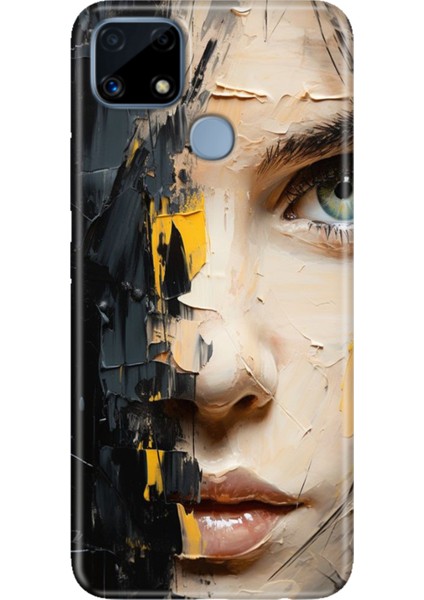 Realme C25 Kılıf Desenli Silikon Renkli Phone Case Beauty
