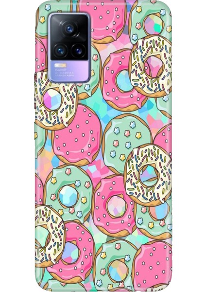 Vivo V21 Kılıf 6.44 Inc Desenli Silikon Esnek Uyumlu Kapak Donut