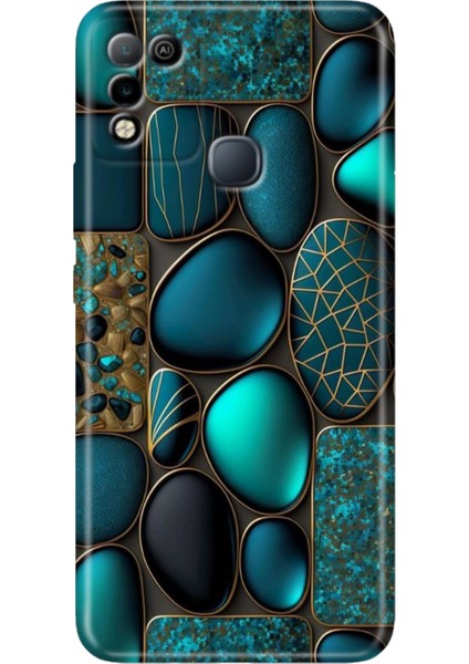 Infinix Hot 10 Play Kılıf Desenli Baskılı Esnek Silikon Kapak Marble