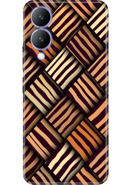Vivo Y17S Kılıf Desenli Kapak Renkli Silikon Cvr Leo