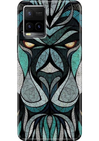 Vivo Y21S Y33S Y32 Kılıf Desenli Silikon Esnek Kapak Lion Mandala