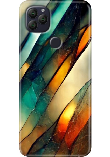 General Mobile Gm 22 - 22S Kılıf Desenli Rubber Silikon Flora Mermer