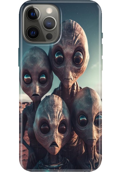 iPhone 12 Pro Max Kılıf Tasarım Baskılı Silikon Ufo
