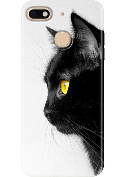 General Mobile Gm 8 Go Kılıf Desenli Silikon Renkli Tpu Uv Kedi Bakışı