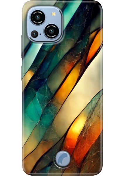 Reeder S23 Pro Max Kılıf Desenli Kapak Baskı Uv Flora Mermer