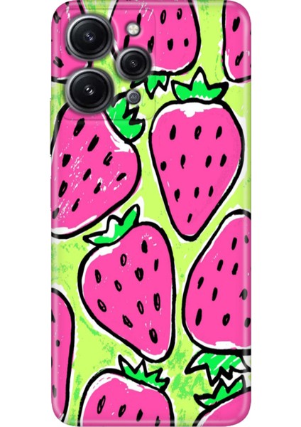 Xiaomi Redmi 12 Kılıf Tasarım Outlet Silikon Çilek