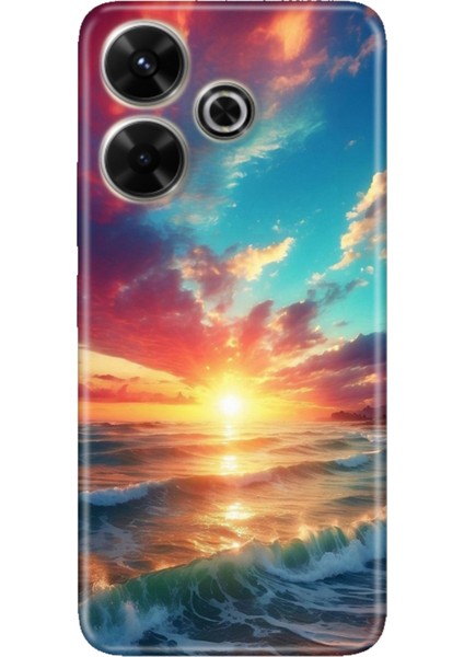 Xiaomi Redmi 13 4g Kılıf Renkli Tpu Baskı Ermer Silikon Okyanus