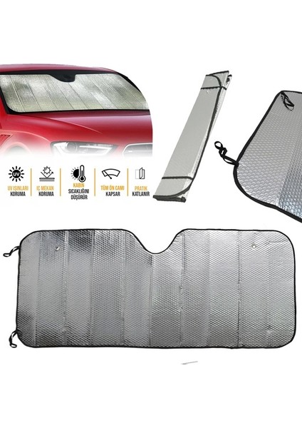 Araç Ön Cam Güneşlik Uv ve Isı Koruma Katlanabilir Toyota Corolla Skoda Superb - MCT5863-7117 modelleri