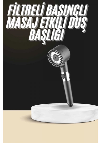 Duş Başlığı Profesyonel Masaj Başlıklı 3 Modlu Yeni Nesil Masaj Uçlu Su Tasarruflu