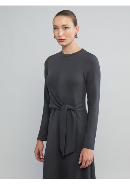 Yeni Sezon Bisiklet Yaka Büzgülü Elbise fiyatları