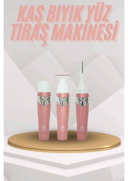 Yüz Kaş ve Tüm Vücut Epilasyon Aleti 3 Başlıklı Hassas Ciltlere Uygun Epilatör