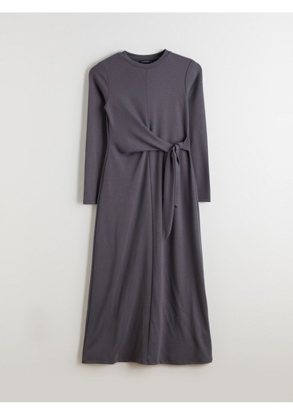 Yeni Sezon Bisiklet Yaka Büzgülü Elbise indirimleri